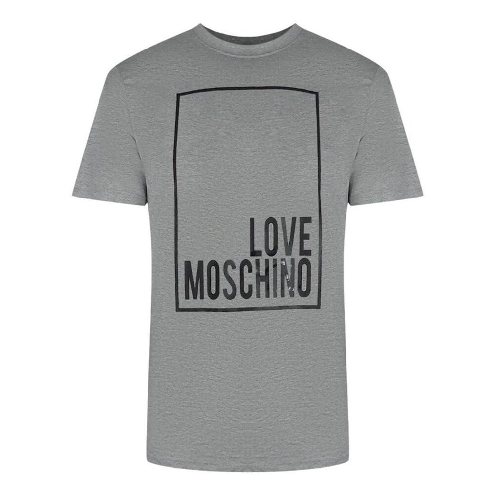 Love Moschino Mens Box Logo T-Shirt / Gray
